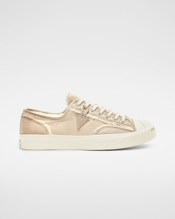 Zapatos Bajos Converse Faux Fur-Lined Leather Jack Purcell Para Mujer - Beige | Spain-5260